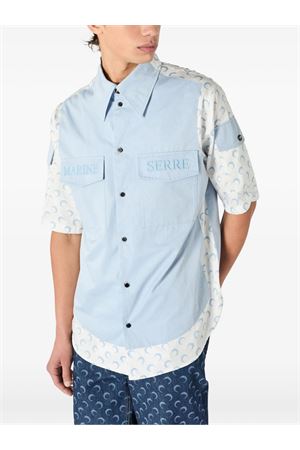 Light blue cotton shirt MARINE SERRE | MSI074ARWOV0058WH12
